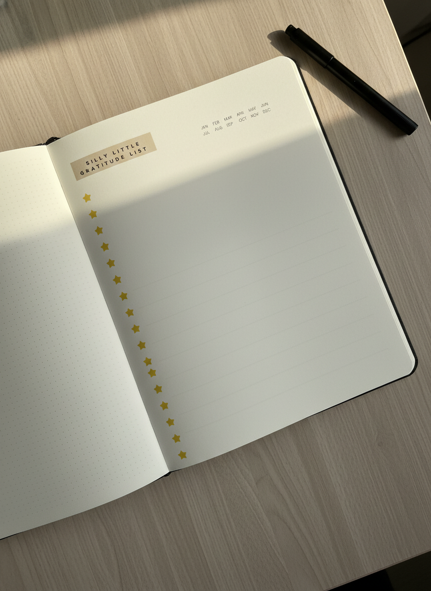 Gratitude List in Book