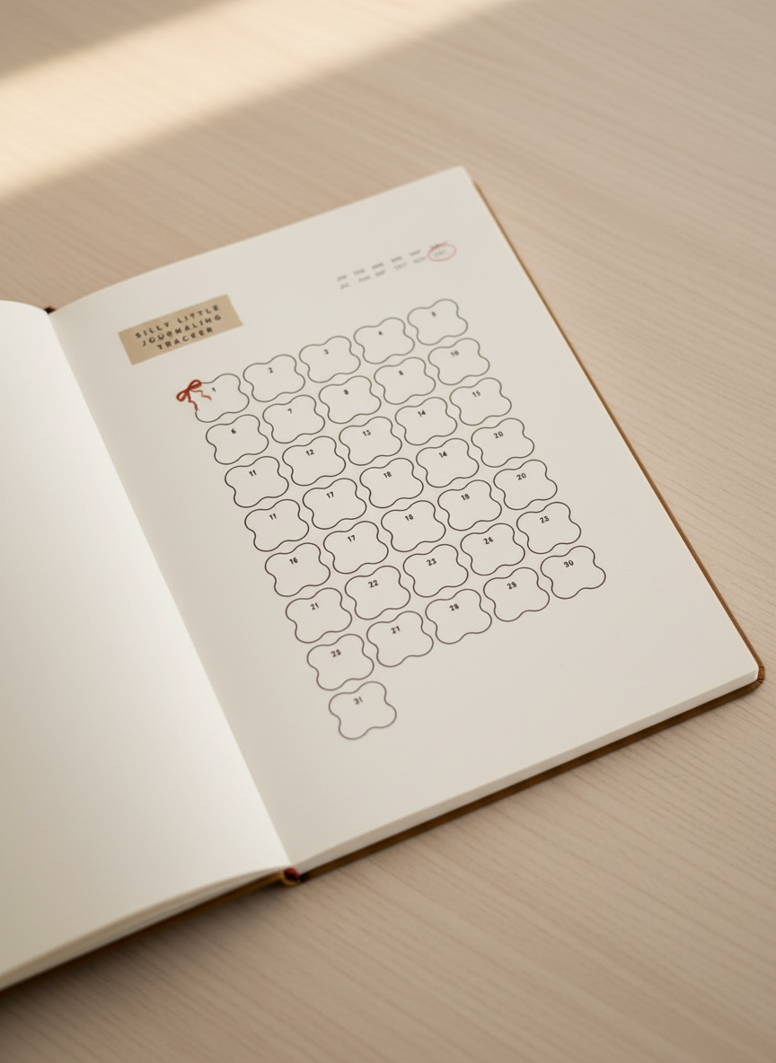 Journaling Tracker in Book